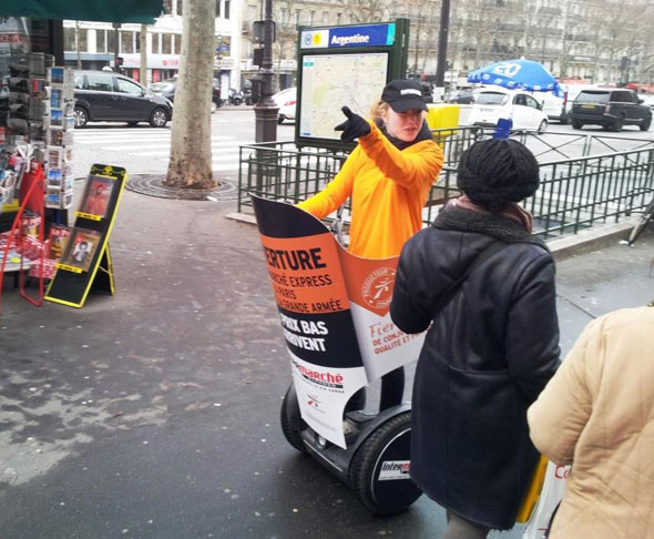 street marketing en segway a paris